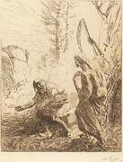 Death and the Woodcutter, 3rd plate (La mort et le bucheron)