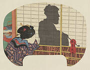 Woman viewing a silhouette