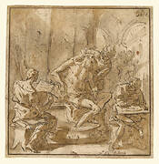 The Death of Seneca (recto); Study of a Man (verso)