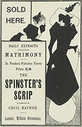 Poster for the magazine "Spinster's Scrip"