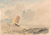 A Sea Piece - A Rough Sea with a Fishing Boat