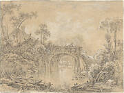 Landscape with a Rustic Bridge