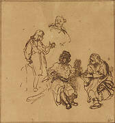 Joseph in Prison Interpreting the Dreams of Pharoah's Baker and Butler