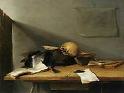 Vanitas - Sill life with books and Skull