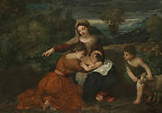 The Madonna and Child with a Female Saint and the Infant Saint John the Baptist