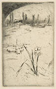 Swan and Iris (Sketch after Cecil Lawson's "Swan and Iris")