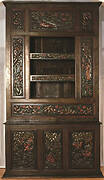 Dresser in carved and painted wood