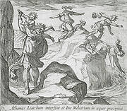 The Insane Athamas Killing Learchus, While Ino and Melicertor Jump into the Sea