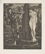 The Rock of Doom. From the portfolio: The Work of E. Burne-Jones.