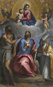 Virgin and Child in Glory with St. John the Baptist, Bartholomew, and St. Bishop (Augustine?)