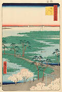 One Hundred Famous Views of Edo “Moto-Hachiman Shrine in Sunamura”