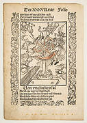 Von Ungluckes Fal, title page chapter 37 from Sebastian Brandt, Das Narrenschrift