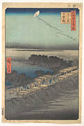 「名所江戸百景　よし原 日本堤」|“Nihon Embankment at Yoshiwara,” from the series One Hundred Famous Views of Edo (Meisho Edo hyakkei, Yoshiwara, Nihonzutsumi)