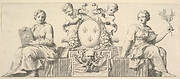 The Arms of France Accompanied by Personifications of Law and Good Faith