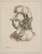 Head of Minerva, from 'Various heads and figures' (Diverses tétes et figures)