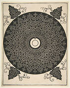 Embroidery Pattern with Round Medallion in its Center