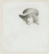 Self-portrait in a Soft Hat and Patterned Cloak