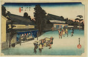 The Famous Arimatsu Dyeing Shops, Narumi, from the series the Fifty-three Stations of the Tokaido (Hoeido edition)