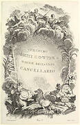 Frontispice pour le "Tombeau du comte William Cowper" (Frontispiece from the "Tomb of William Cowper"), from Tombeaux des Princes, des Grands Capitaines et autres Hommes illustres (Tombs of Princes, Great Captains, and other Illustrious Men)