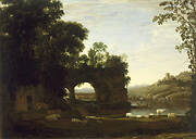 Landscape with a Rock Arch and River