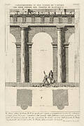 Partial elevation and plan of the first-order portico at the Theater of Marcellus (Dimostrazione di una parte de' portici del prim' ordine del Teatro di Marcello), from 'Le Antichità Romane'