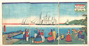 仏蘭西大湊諸国交易図|Illustration of a Large French Port Trading with Many Nations (Furansukoku oominato shokoku kōeki zu)