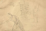 A Preparatory sketch for the painting of an Adaptation of the poem 'Veena nu Mrug'