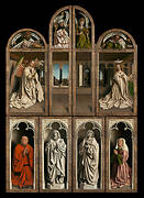 The Ghent Altarpiece (closed, after restauration)