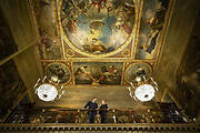 The ceiling of the Blenheim Saloon of Marlborough House, Pall Mall, London painted by Orazio and Artemisia Gentileschi