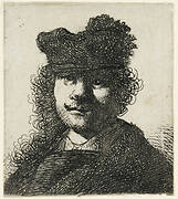 Self-Portrait with Cap and Dark Cloak