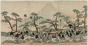 Procession at the Foot of Mount Fuji