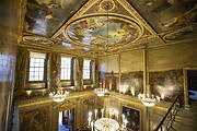 The ceiling of the Blenheim Saloon of Marlborough House, Pall Mall, London painted by Orazio and Artemisia Gentileschi