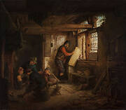 Interior of an Inn with Three Men and a Boy