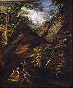 Landscape with Soldiers in a Ravine