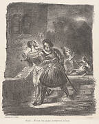 Mephistopheles and Faust Fleeing after the Duel [with the address of Varyon] (Méphistophélès et Faust fuyant après le duel [avec l’adresse de Varyon])