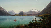 Lake Wakatipu with Mount Earnslaw, Middle Island, New Zealand