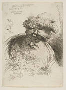 Head of an old bearded man with a turban,  from the series of  'Small Heads in Oriental Headdress'