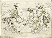 Women Gathered in a Greenhouse from Hyakuuin jorō shinasadame