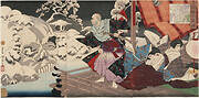 Taira No Kiyomori Seeing Skulls in the Snowy Garden