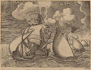 A Fleet of Galleys Escorted by a Caravel