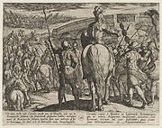 Plate 24: The Advance Guard of the New Roman Troops Turned Back, from The War of the Romans Against the Batavians (Romanorvm et Batavorvm societas)