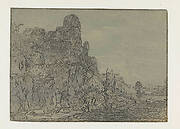 Landscape with a Steep Cliff, Small Version