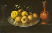 Still Life with Glass, Fruit, and Jar