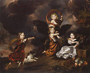 Portrait of four Children as Mythological Figures