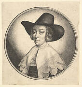 Woman with broad brimmed hat