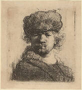 Self-Portrait in a Heavy Fur Cap