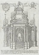 Catafalque for Duke Alessandro Farnese; from 'Libro De Catafalchi, Tabernacoli, con varij designi di Porte fenestre et altri ornamenti di Architettura'