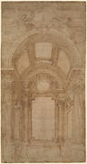 Design for an Elaborate Barrel-Vaulted Chapel.