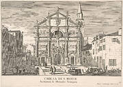 Plate 14: View of the facade of St. Moses church, Venice, 1703, from "The buildings and views of Venice" (Le fabriche e vedute di Venezia)