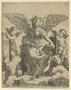 Poetry personified as a winged woman